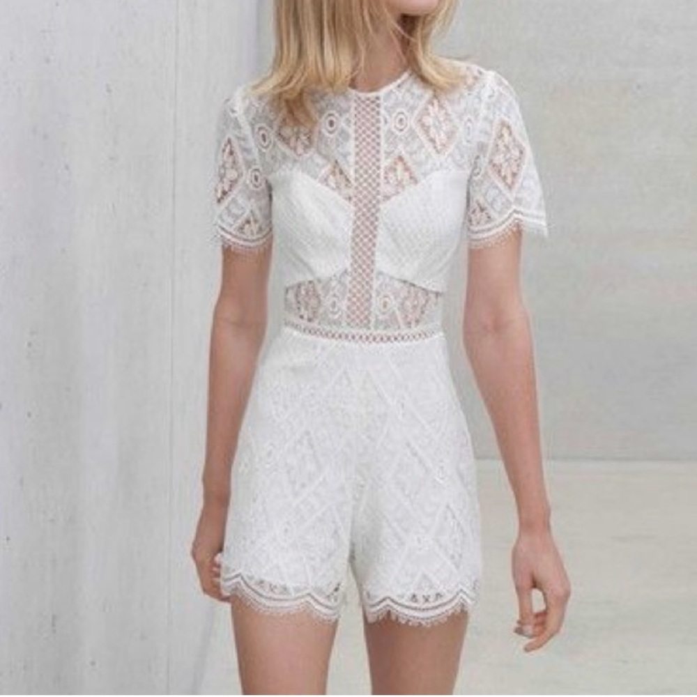 Alexis White Lace Romper